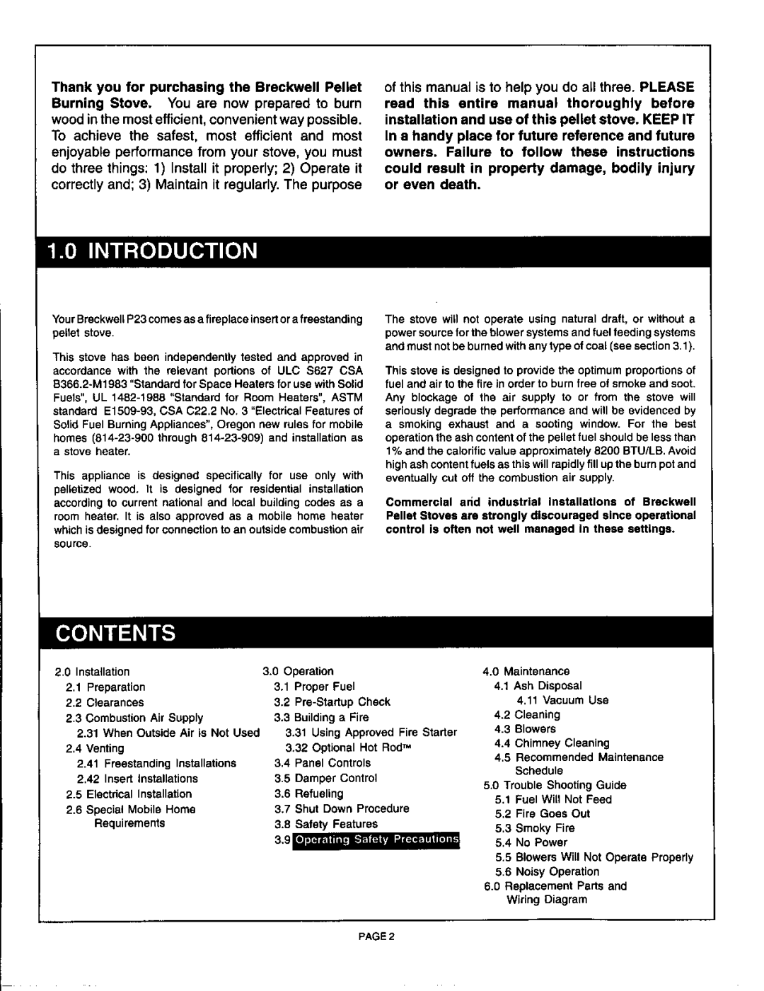 Breckwell P23FS manual 