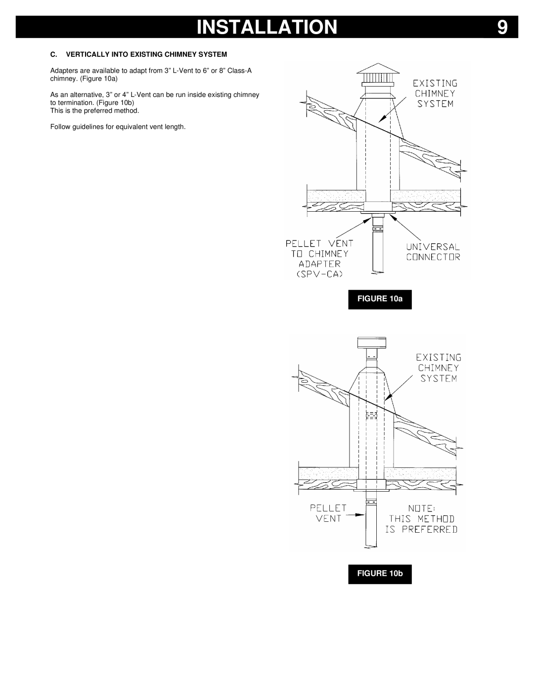 Breckwell P24FS, P24I owner manual Vertically Into Existing Chimney System 