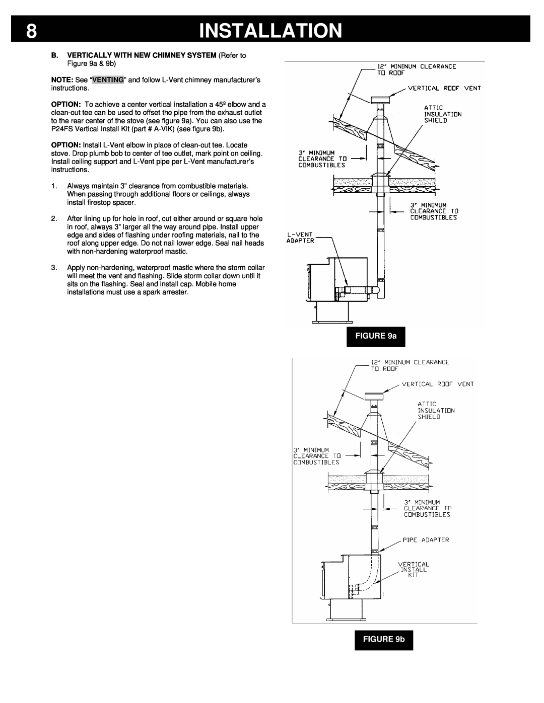Breckwell P24I, P24FS owner manual Installation, a b 