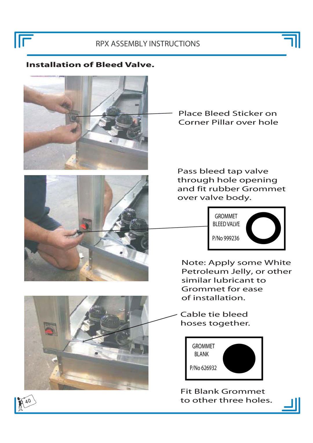 Breezaire RPX900D manual Installation of Bleed Valve 