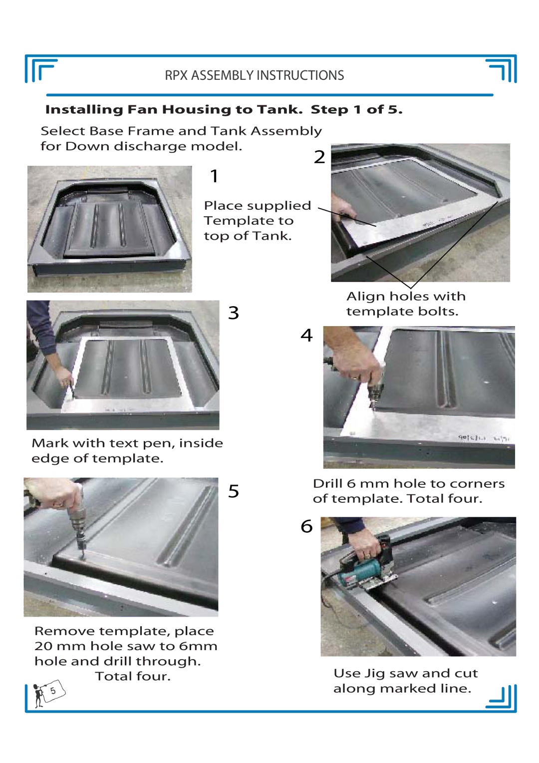 Breezaire RPX900D manual Installing Fan Housing to Tank 