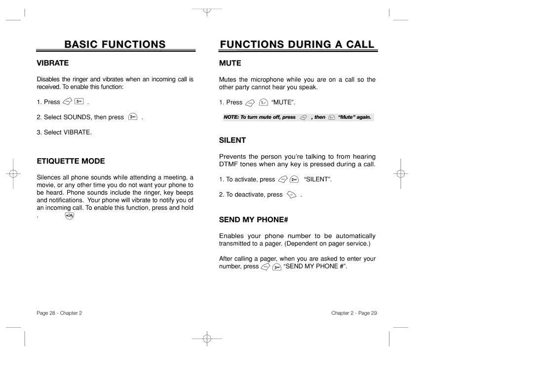 Bretford CDM-8500 owner manual Functions During a Call 