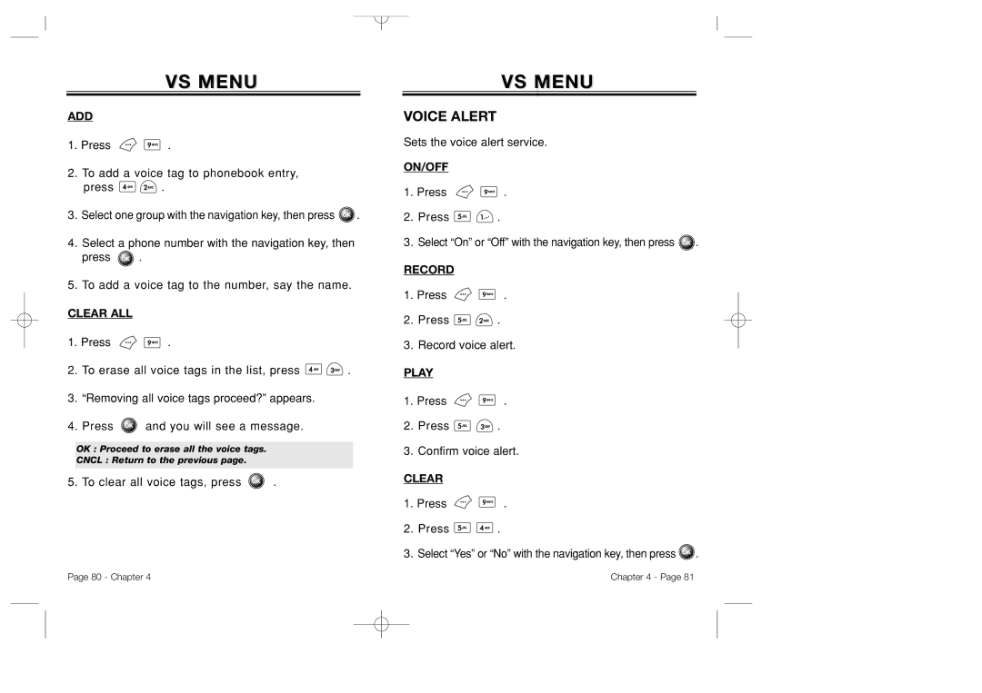 Bretford CDM-8500 owner manual Voice Alert 