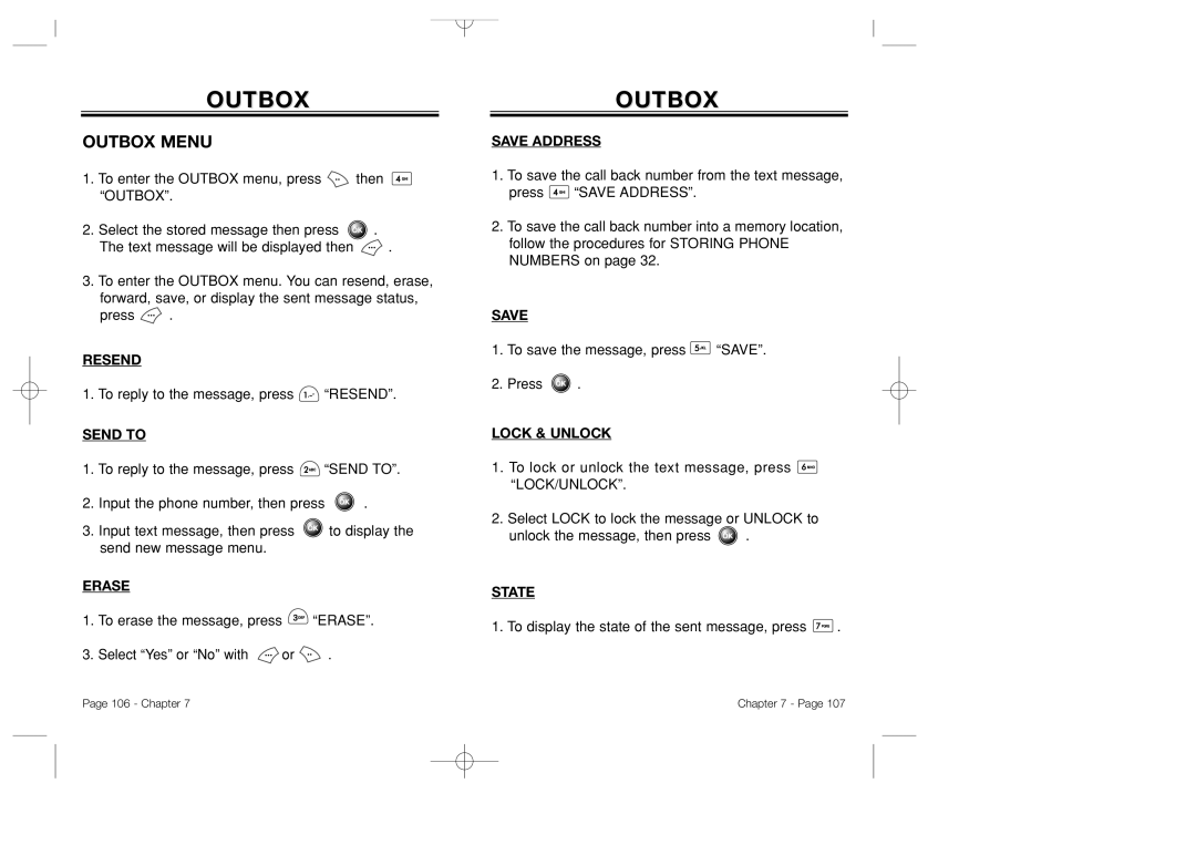 Bretford CDM-8500 owner manual Outbox Menu, Resend, Send to, State 