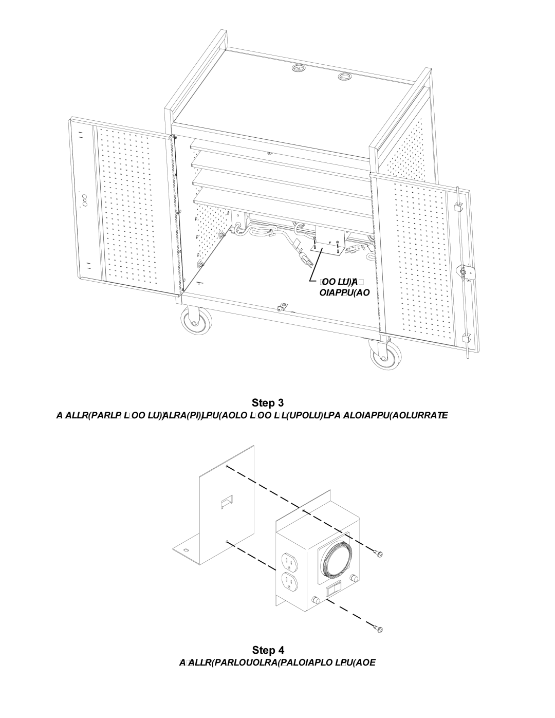 Bretford lap18eulba manual Bottom flange- timer/bracket 