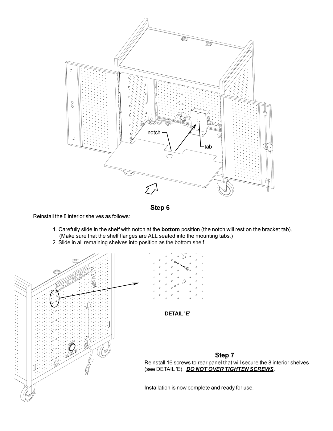 Bretford lap18eulba manual Detail E 