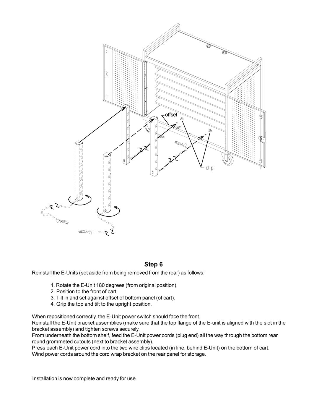 Bretford LAP24EBA manual Offset Clip 