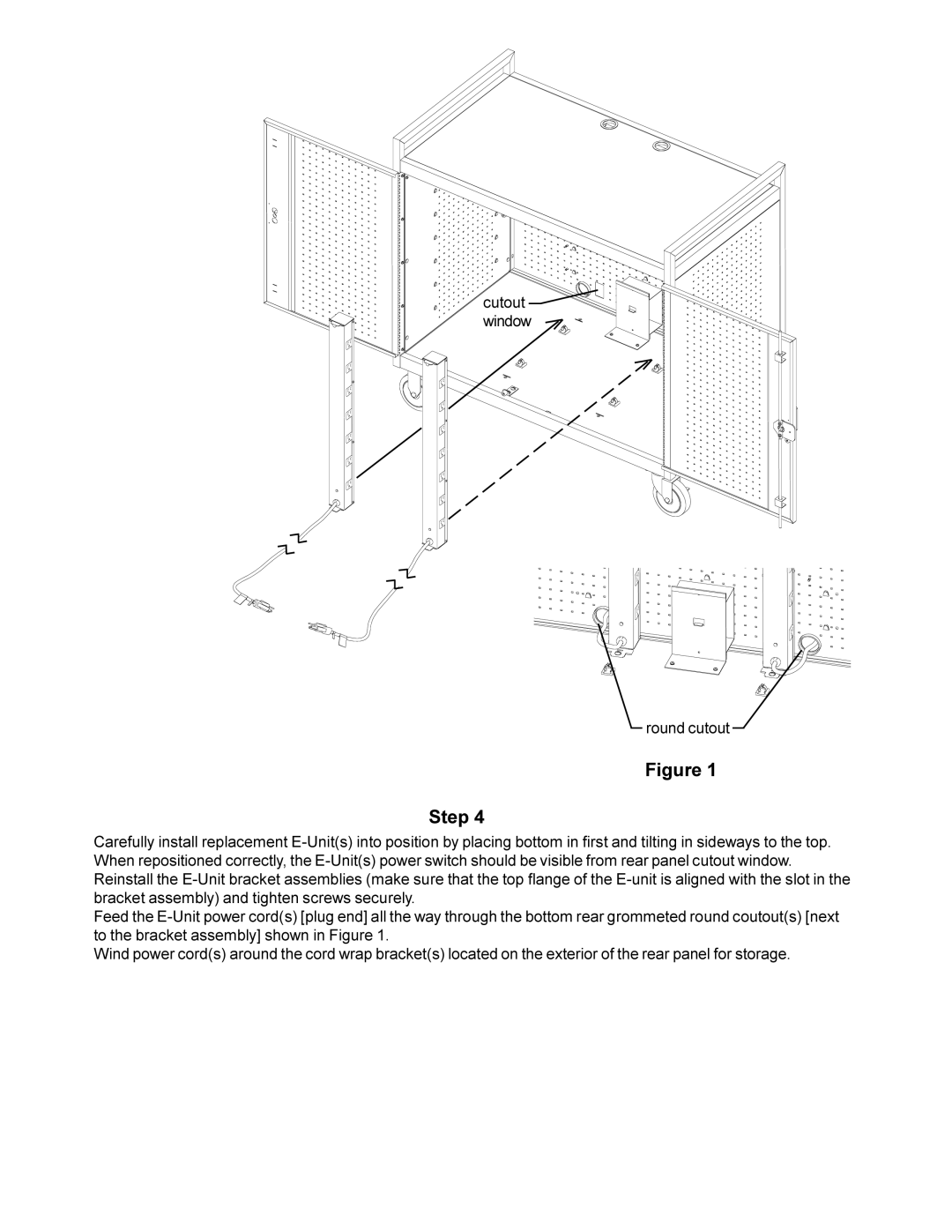 Bretford LAP24EBA manual Cutout window Clip-rear Round cutout 