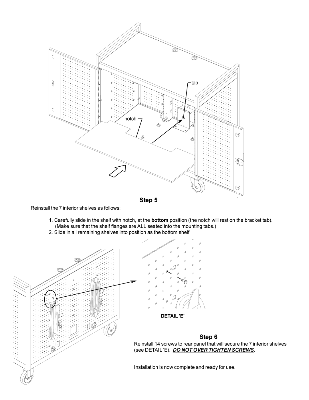 Bretford LAP24EBA manual Detail E 