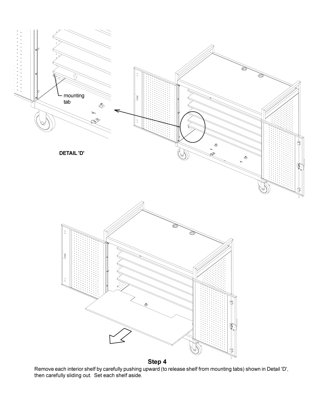 Bretford LAP24EBA manual Detail D 