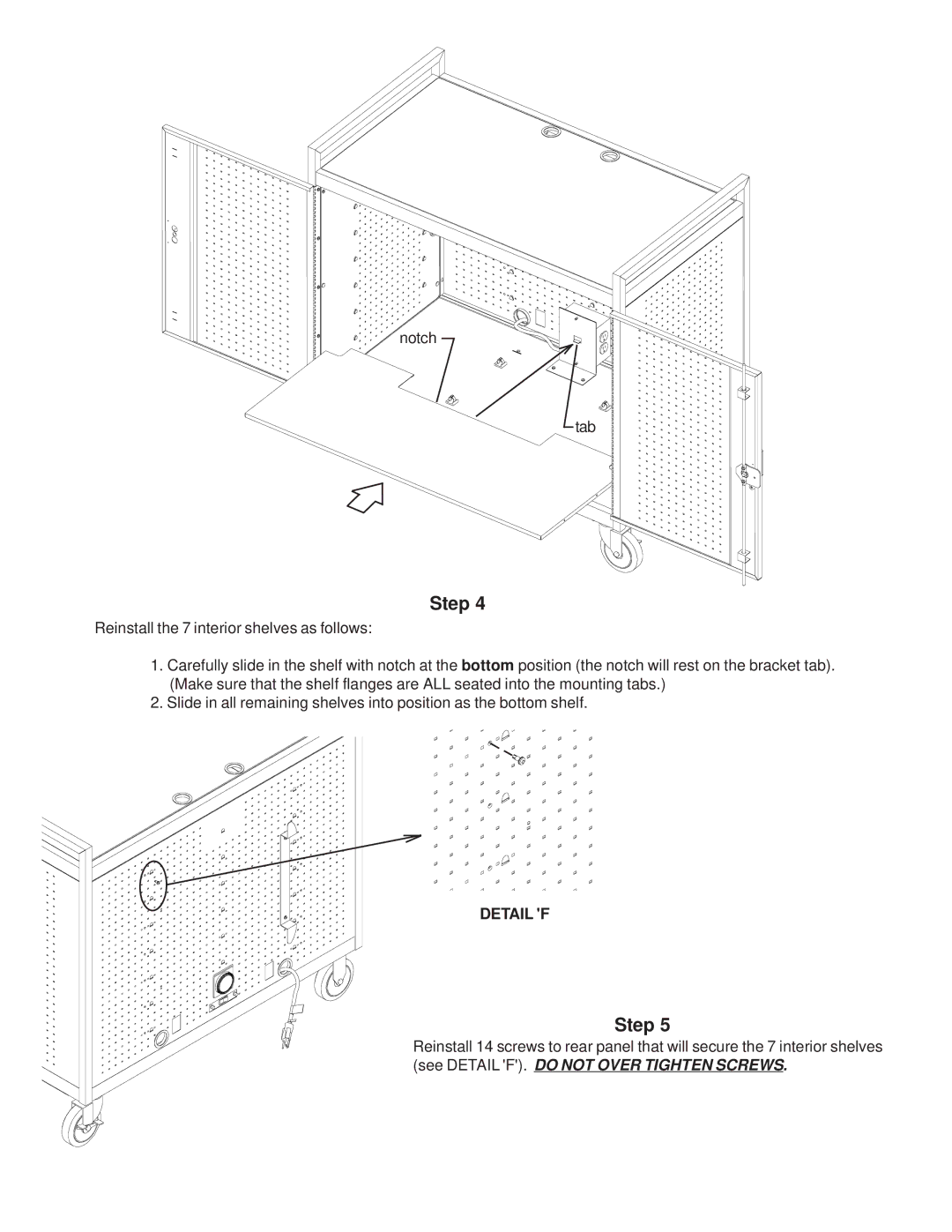 Bretford LAP24EULBA manual Detail F 