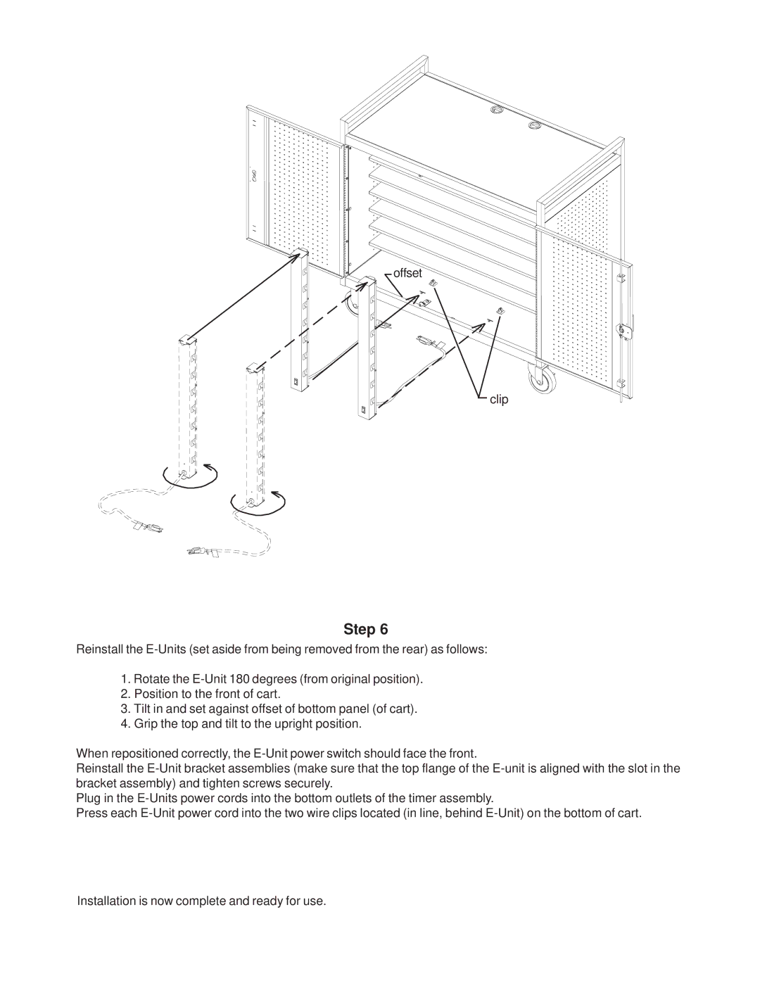 Bretford LAP24EULBA manual Offset Clip 