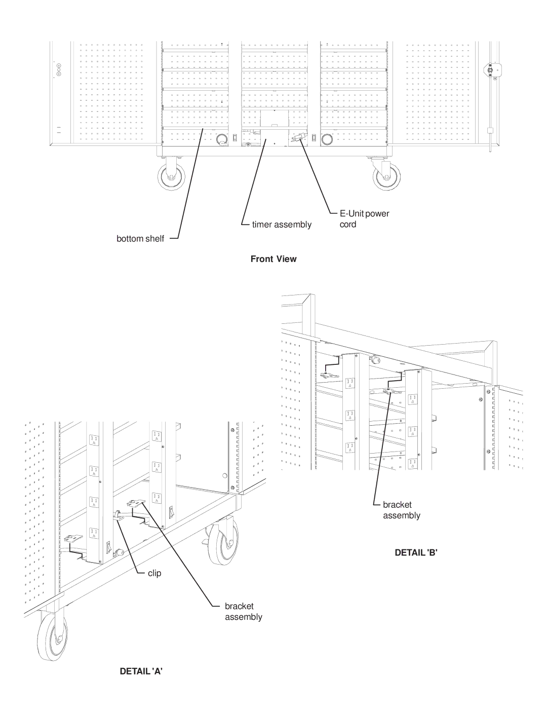 Bretford LAP24EULBA manual Detail B 