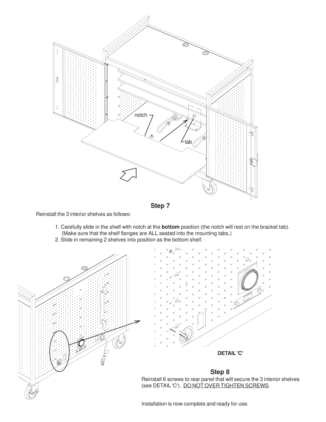 Bretford LAP24EULBA manual Detail C 