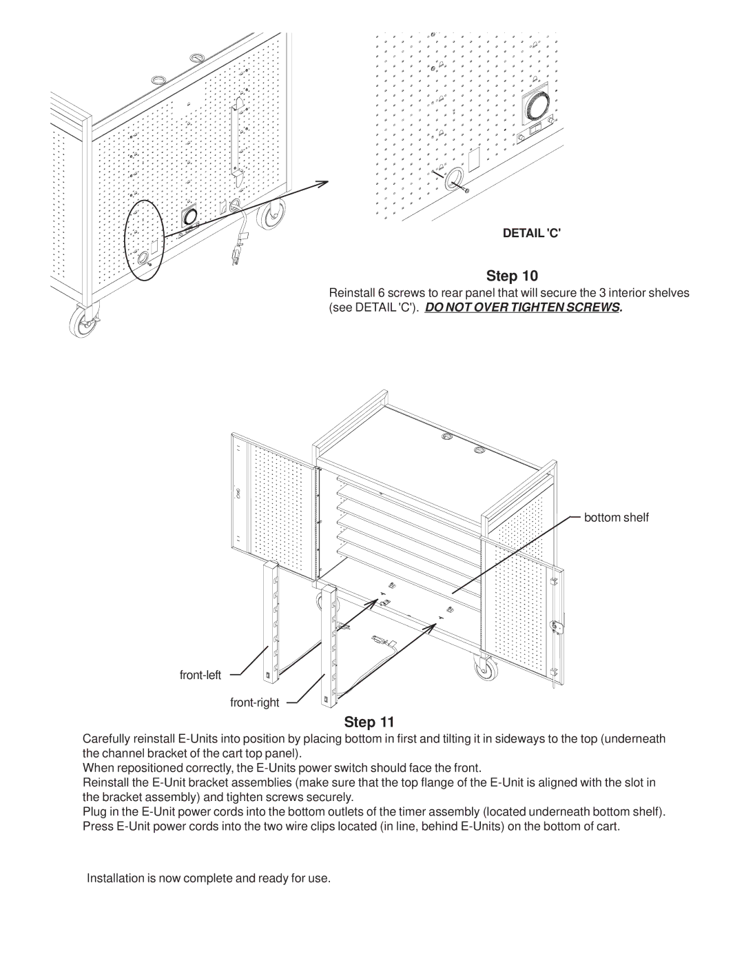 Bretford LAP24EULBA manual Detail C 