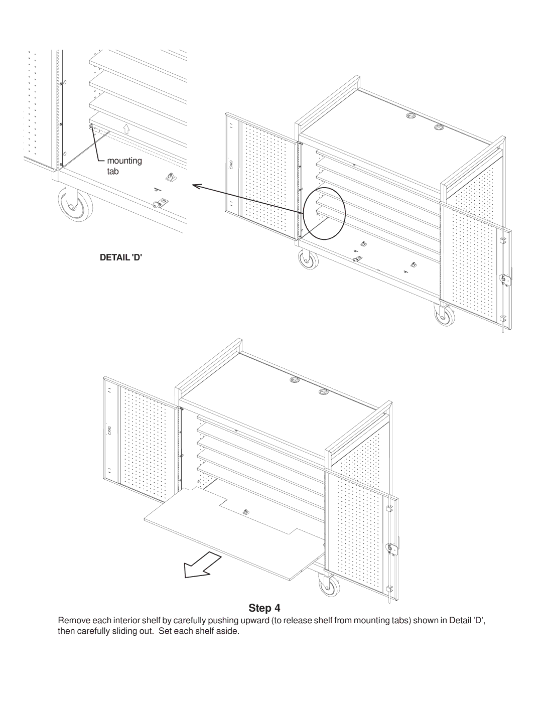 Bretford LAP24EULBA manual Detail D 