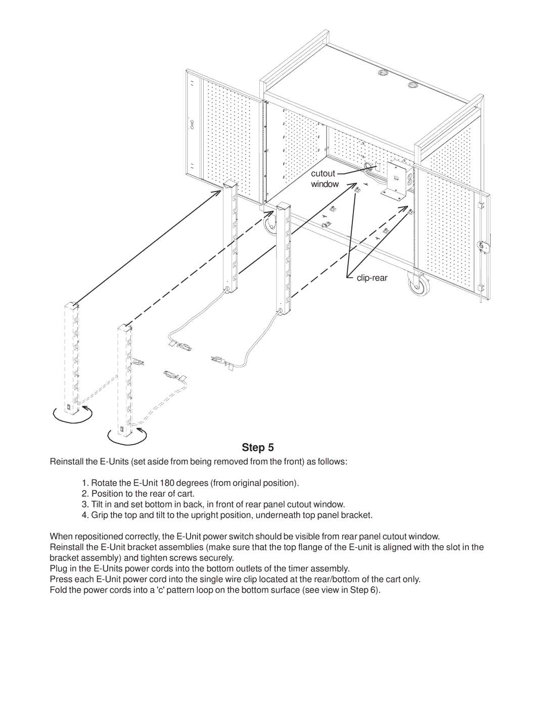 Bretford LAP24EULBA manual Cutout window Clip-rear 