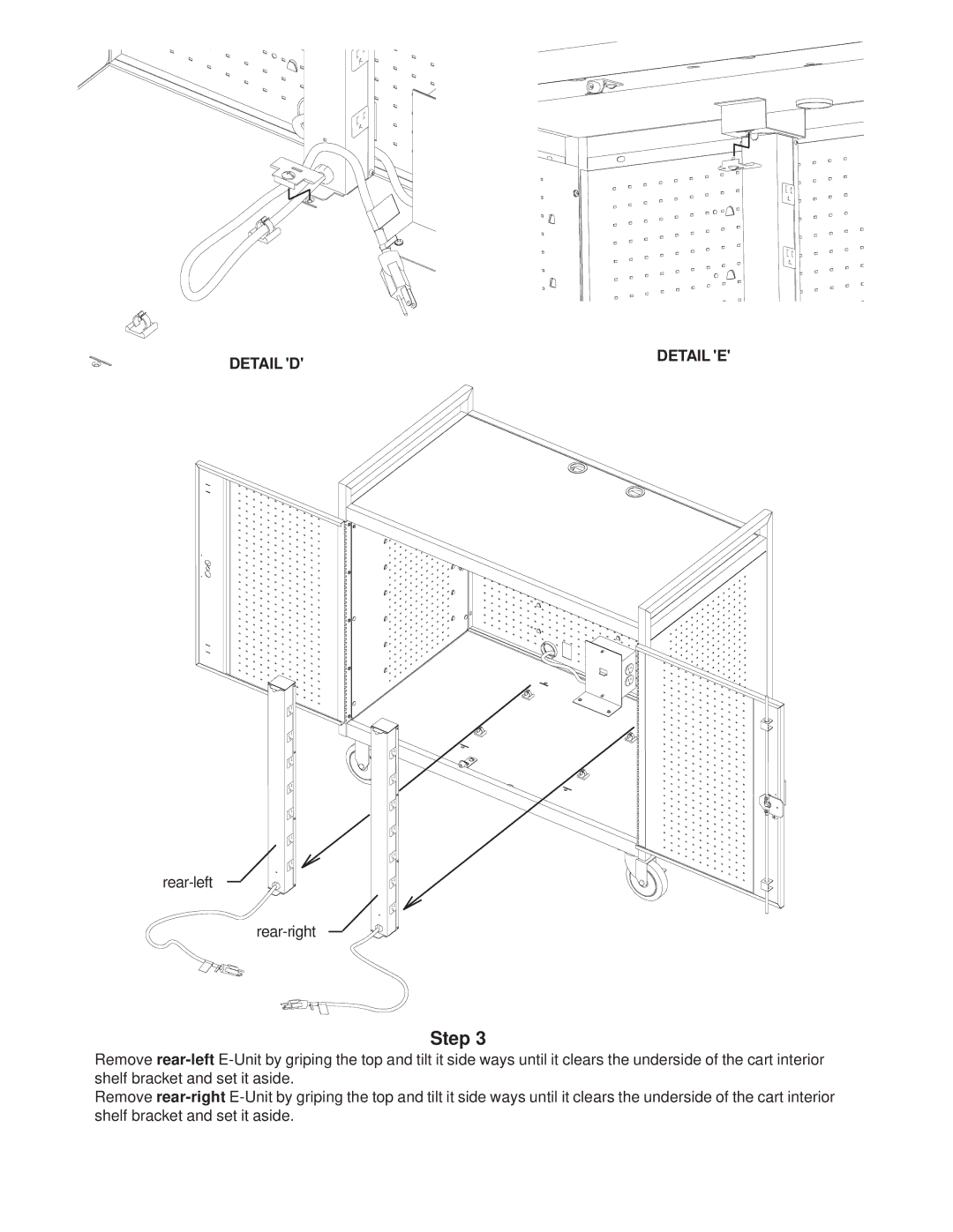 Bretford LAP24EULBA manual Rear-left Rear-right 