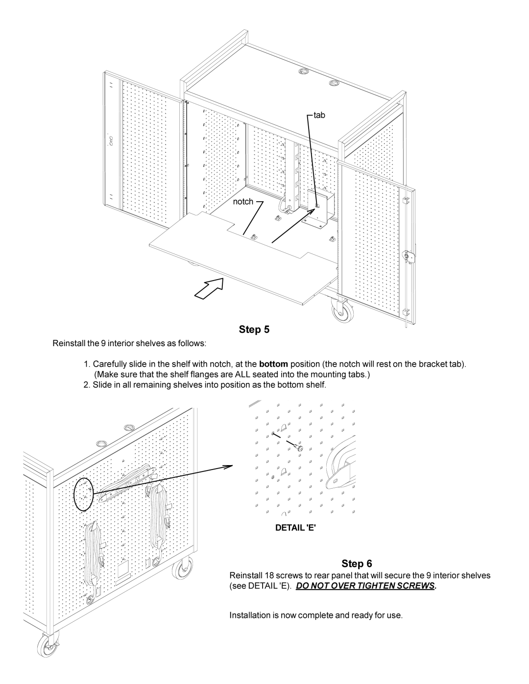 Bretford LAP30EBA manual Detail E 