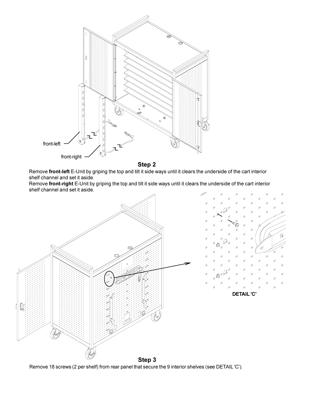 Bretford LAP30EBA manual Detail C 