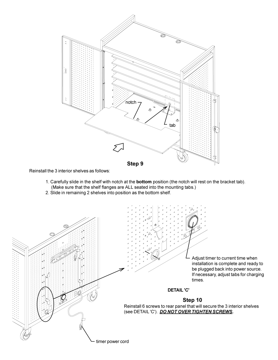 Bretford LAP30EBA manual Detail C 