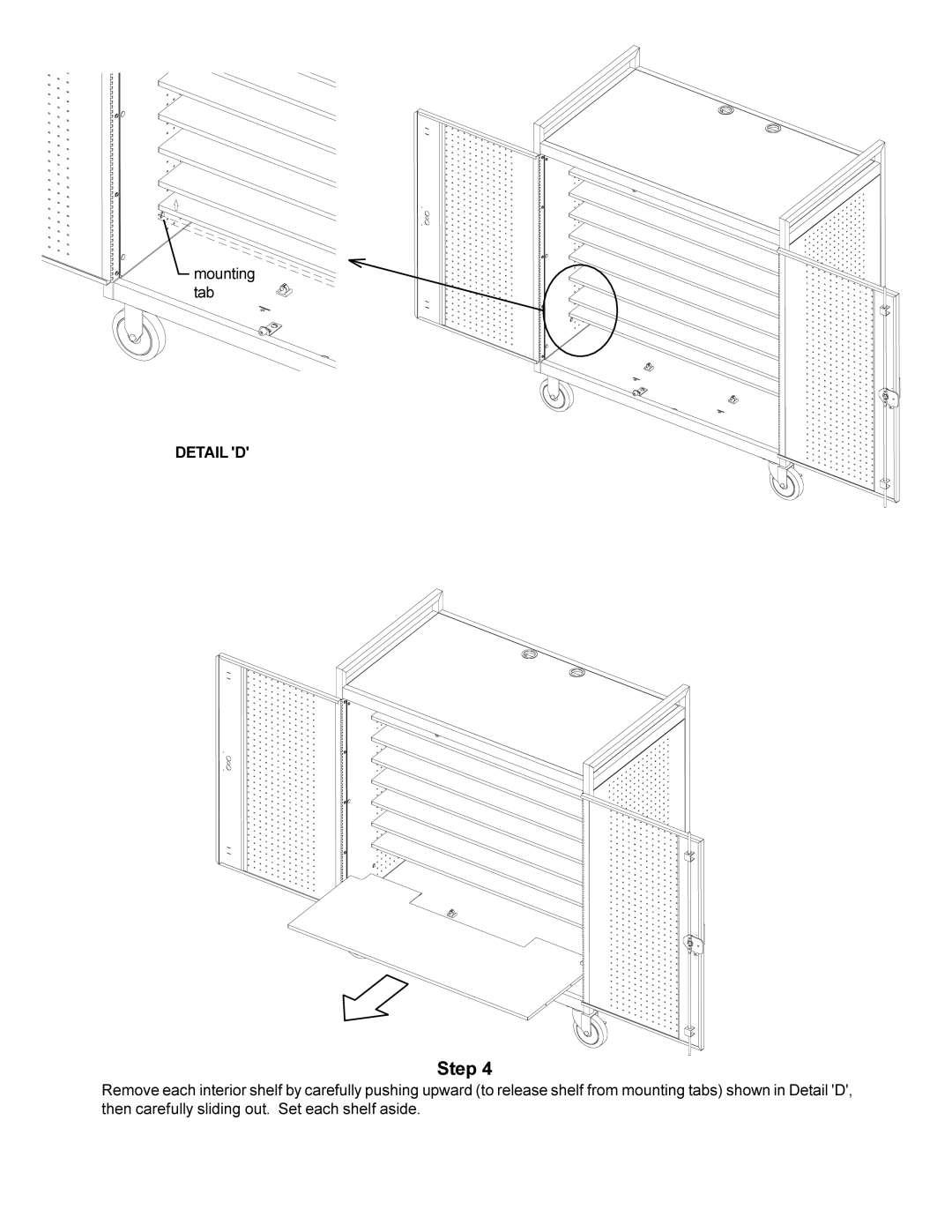 Bretford LAP30EBA manual Detail D 