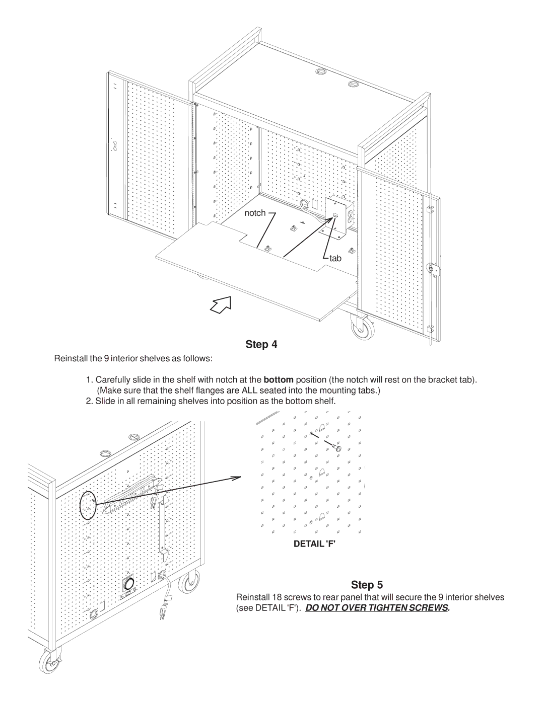 Bretford LAP30EULBA manual Detail F 