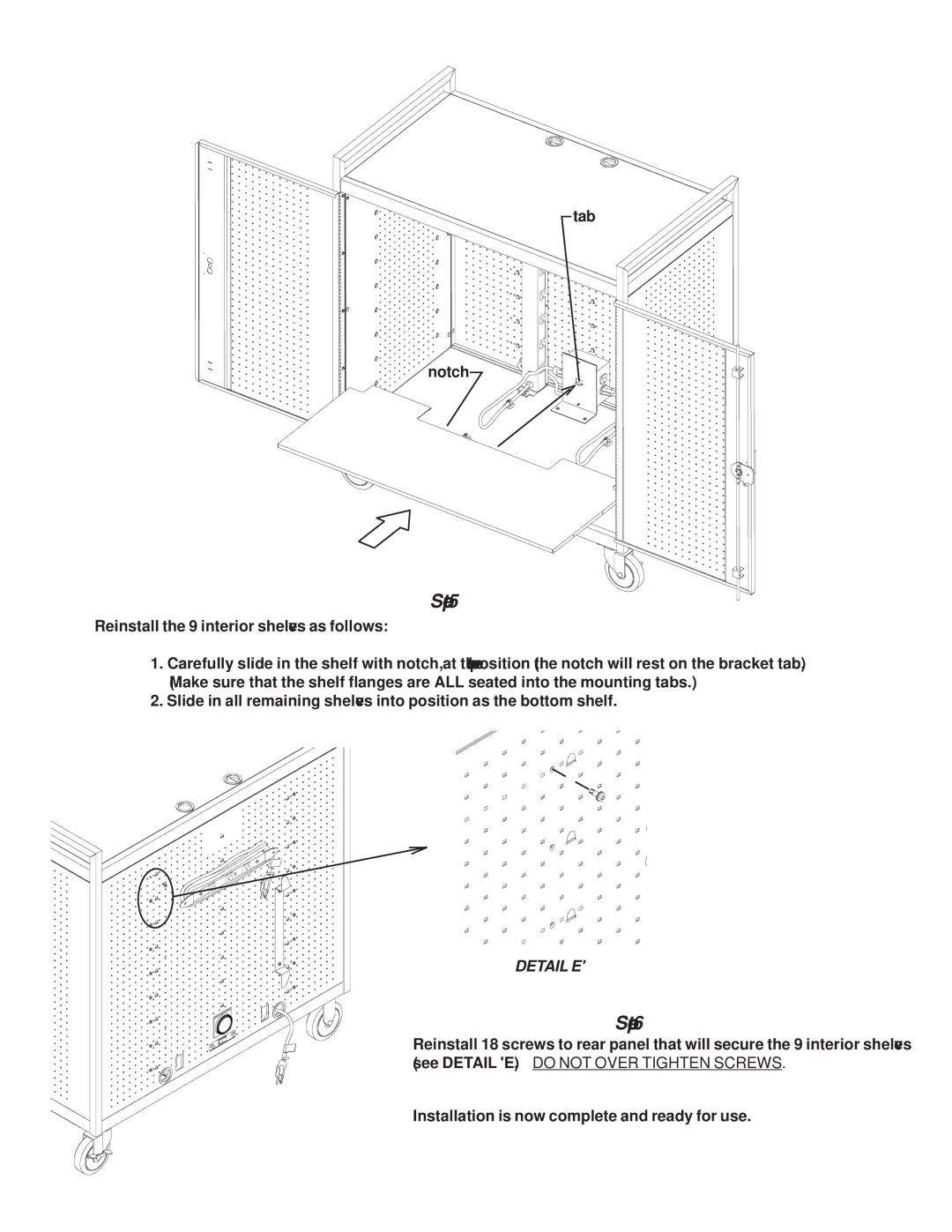 Bretford LAP30EULBA manual Detail E 