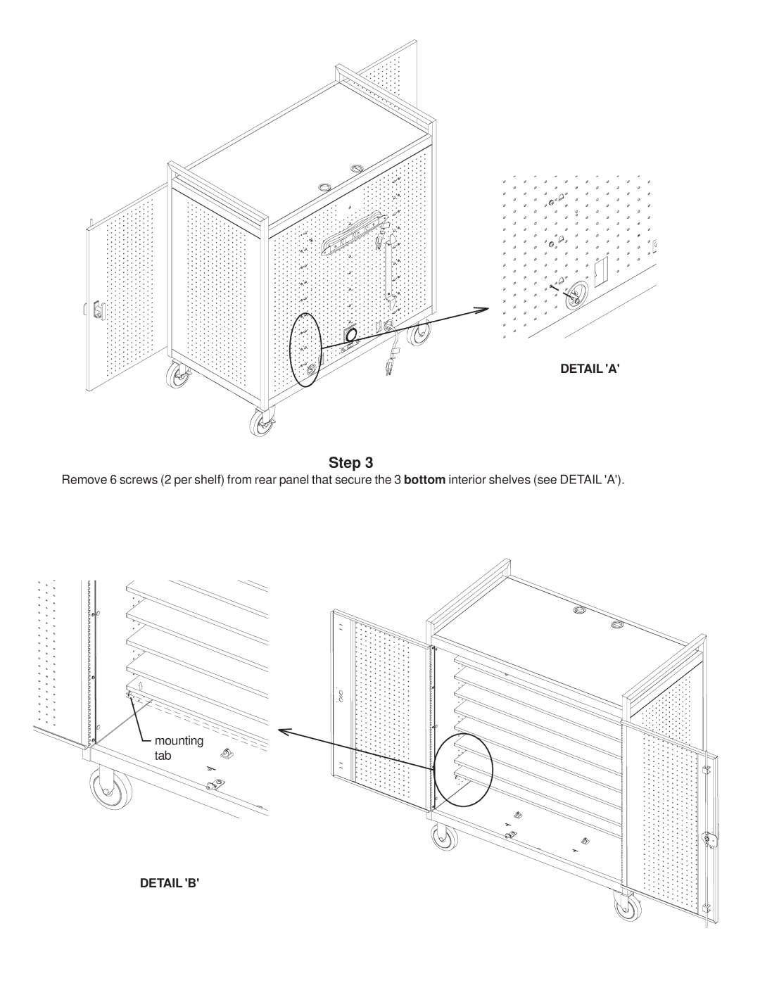 Bretford LAP30EULBA manual Detail B 