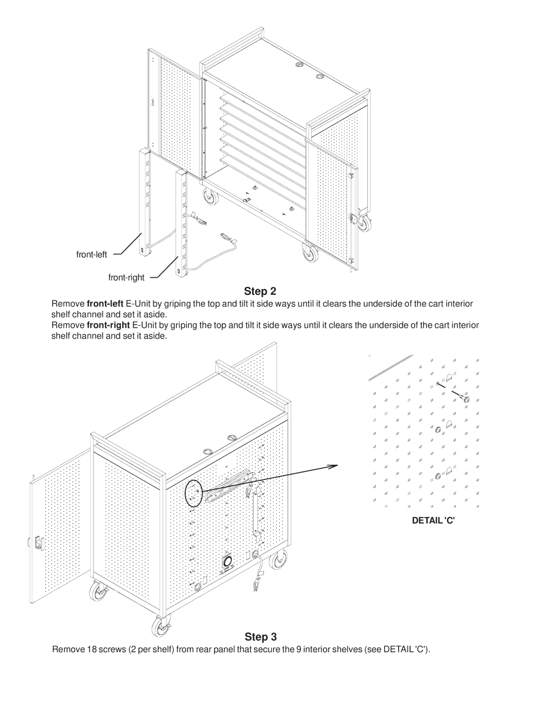 Bretford LAP30EULBA manual Detail C 