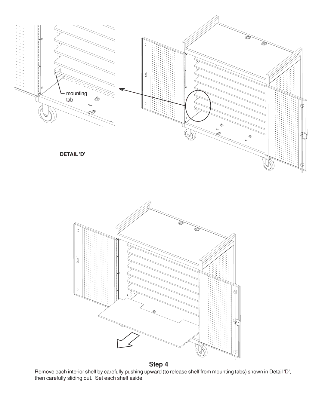 Bretford LAP30EULBA manual Detail D 