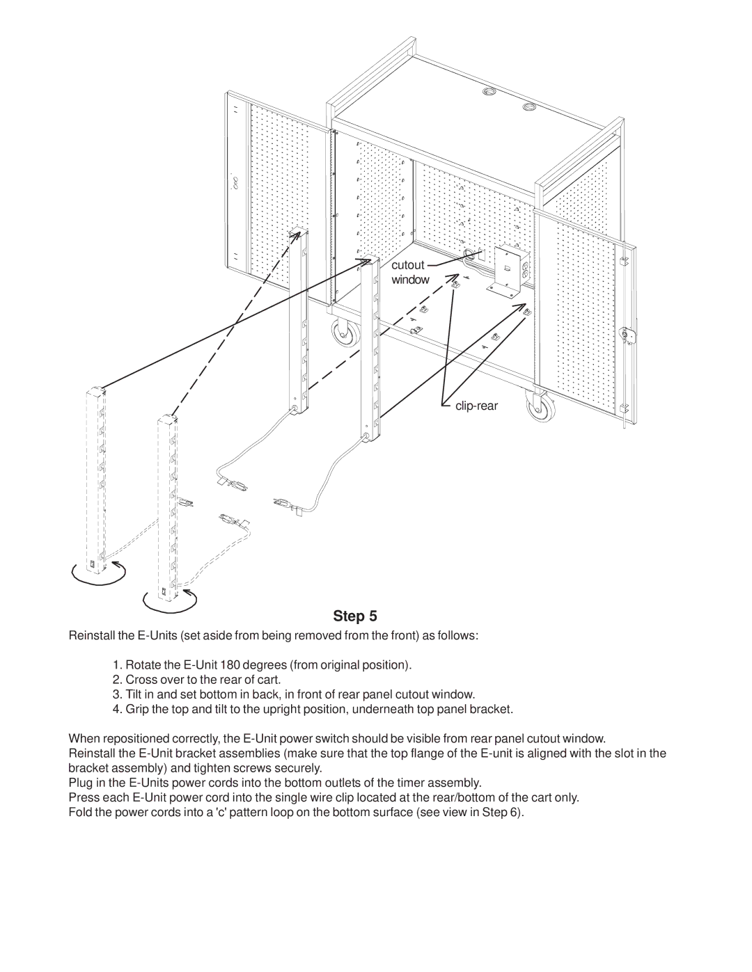 Bretford LAP30EULBA manual Cutout window Clip-rear 