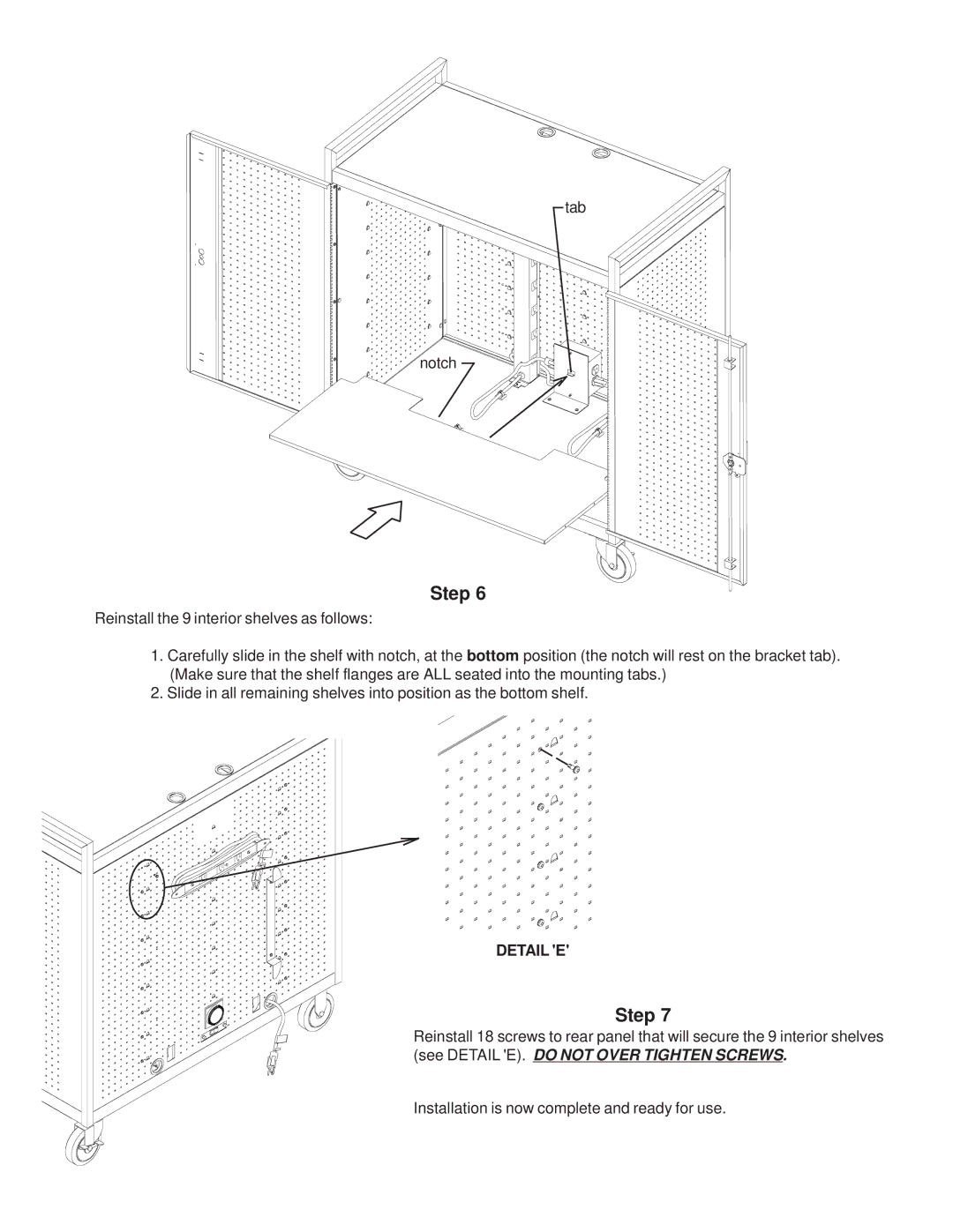 Bretford LAP30EULBA manual Detail E 