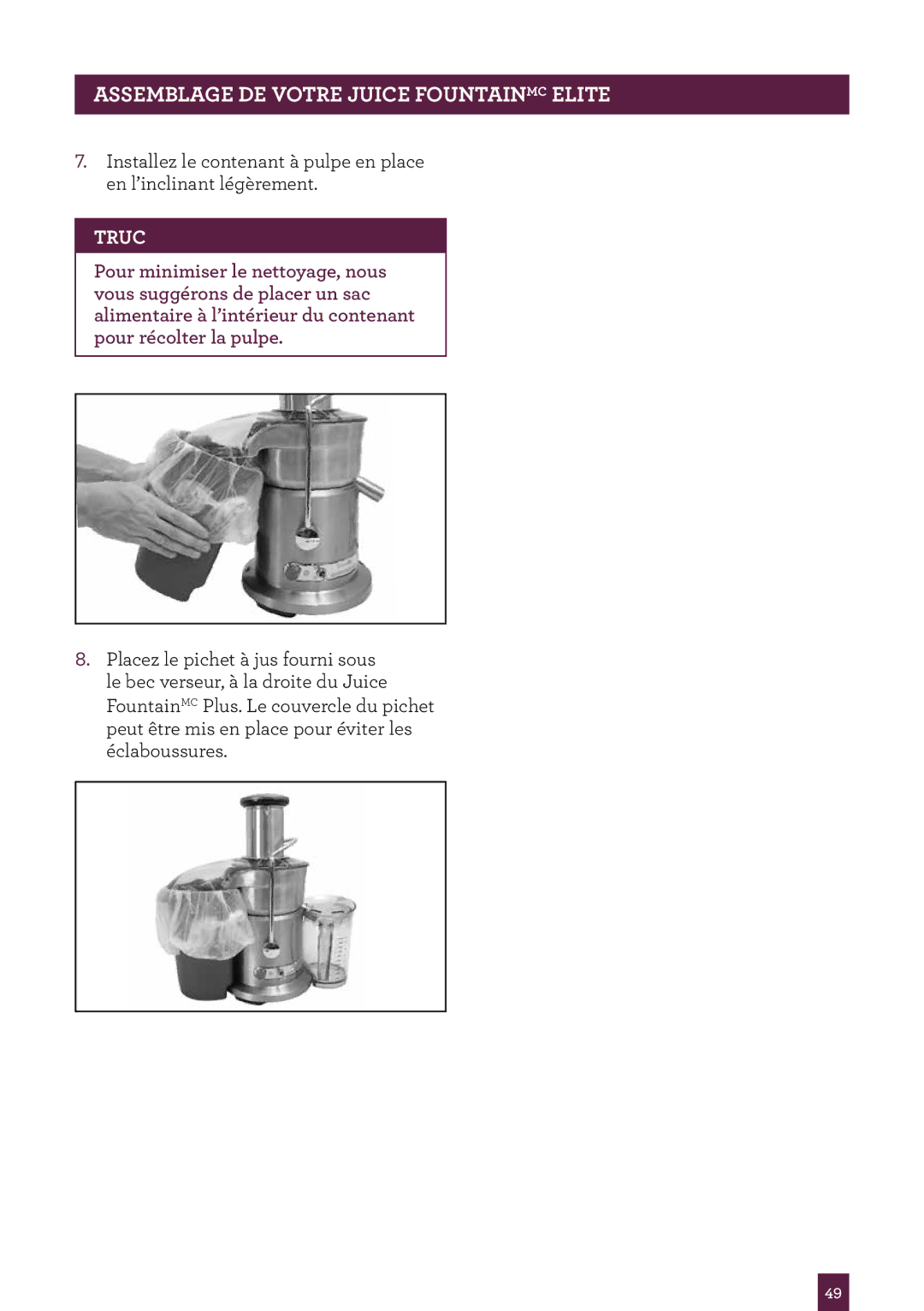 Breville 800JEXL manual Truc 