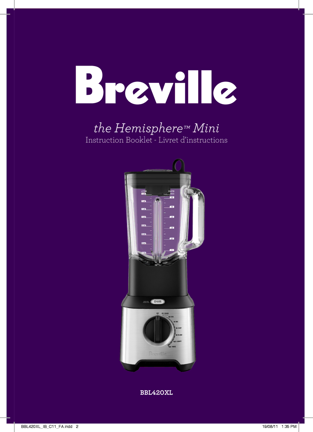 Breville BBL420XL manual 