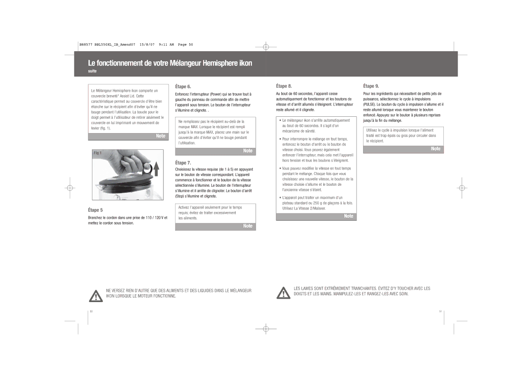 Breville BBL550XL /A manual Suite 