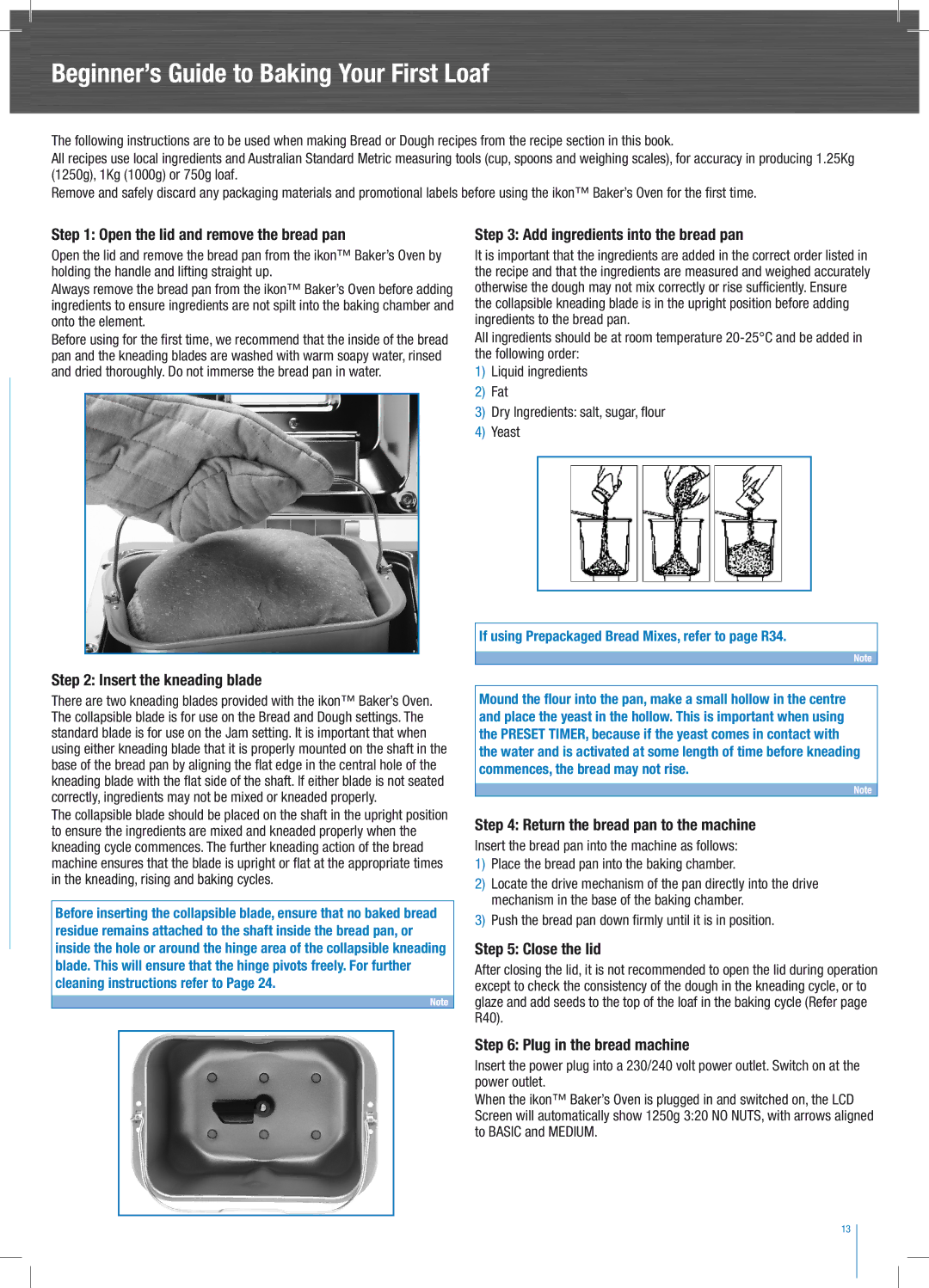 Breville BBM 600 manual Beginner’s Guide to Baking Your First Loaf 