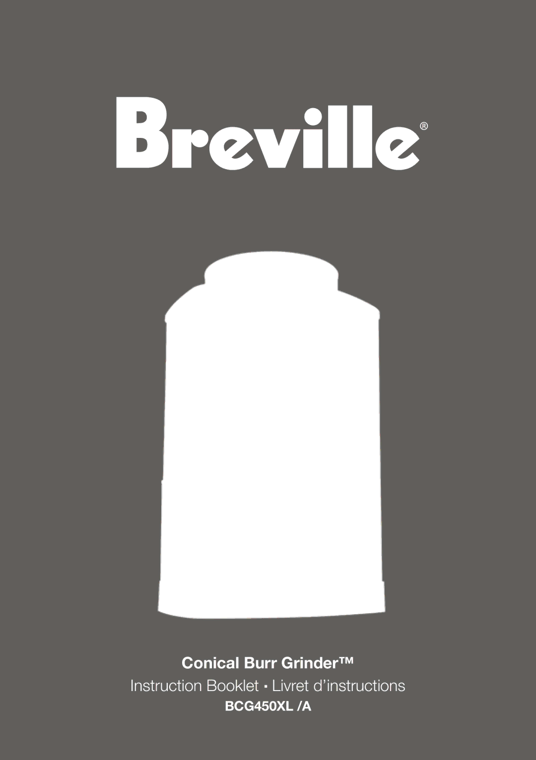 Breville BCG450XL /A manual Conical Burr Grinder 