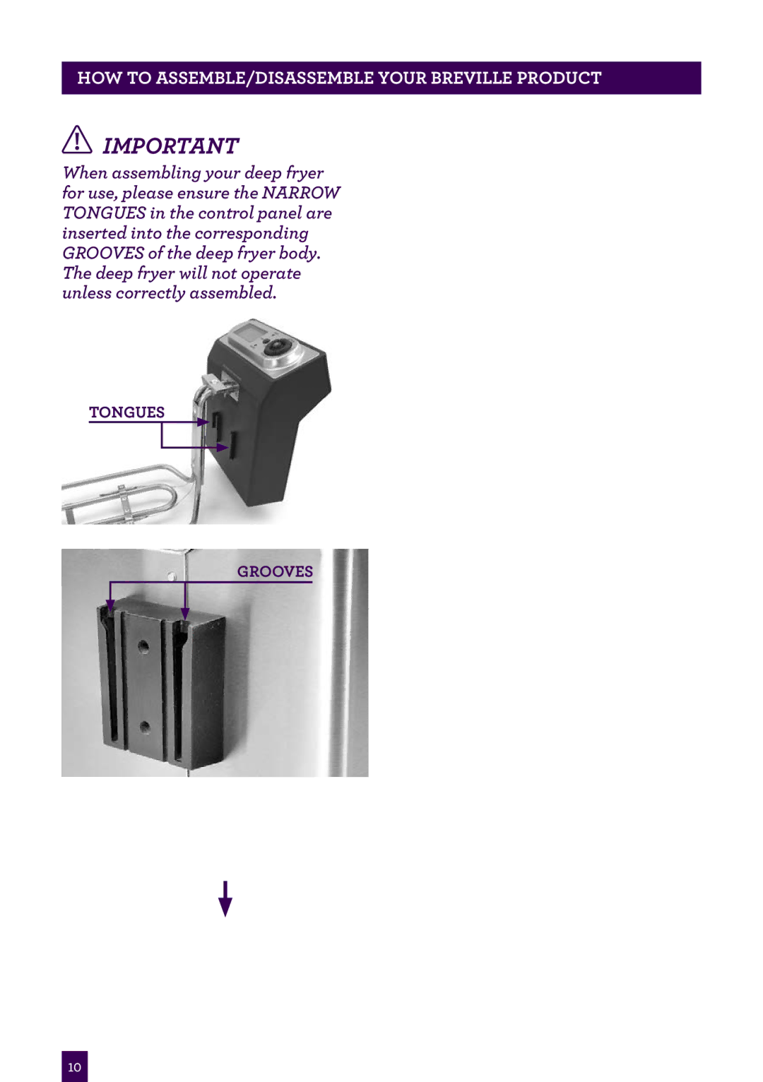 Breville BDF450XL brochure Tongues Grooves 