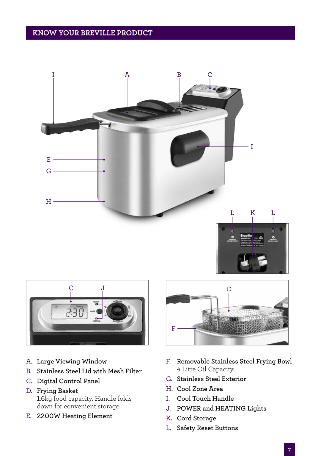 Breville BDF450XL brochure Know your Breville Product 