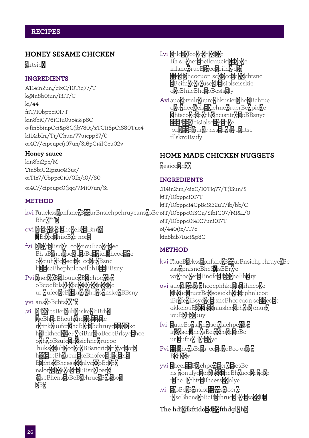 Breville BDF500 brochure Honey Sesame Chicken, Home made chicken nuggets, Honey sauce 