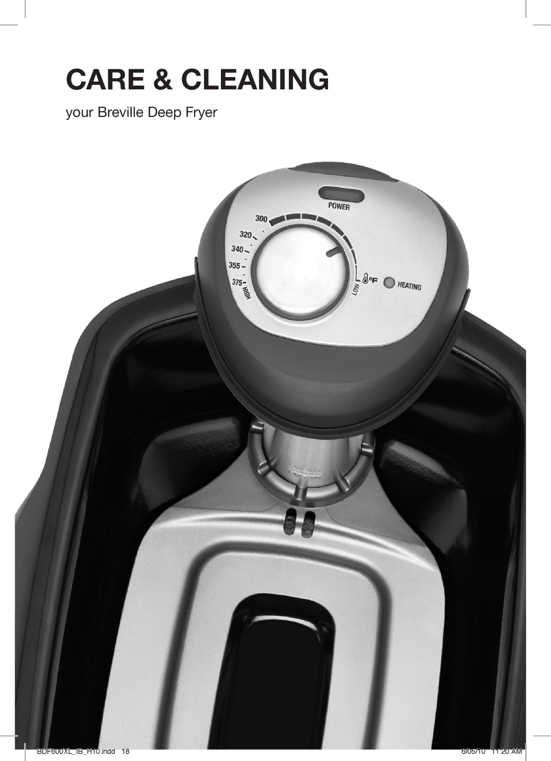 Breville BDF600XL manual Care & Cleaning 