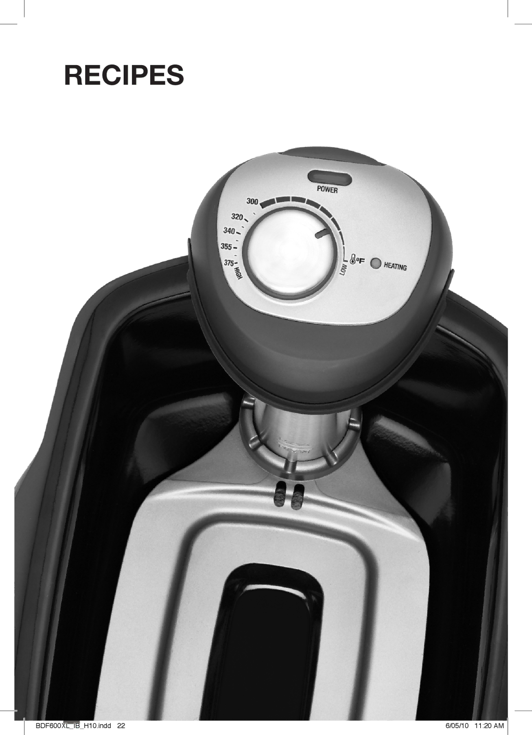 Breville BDF600XL manual Recipes 