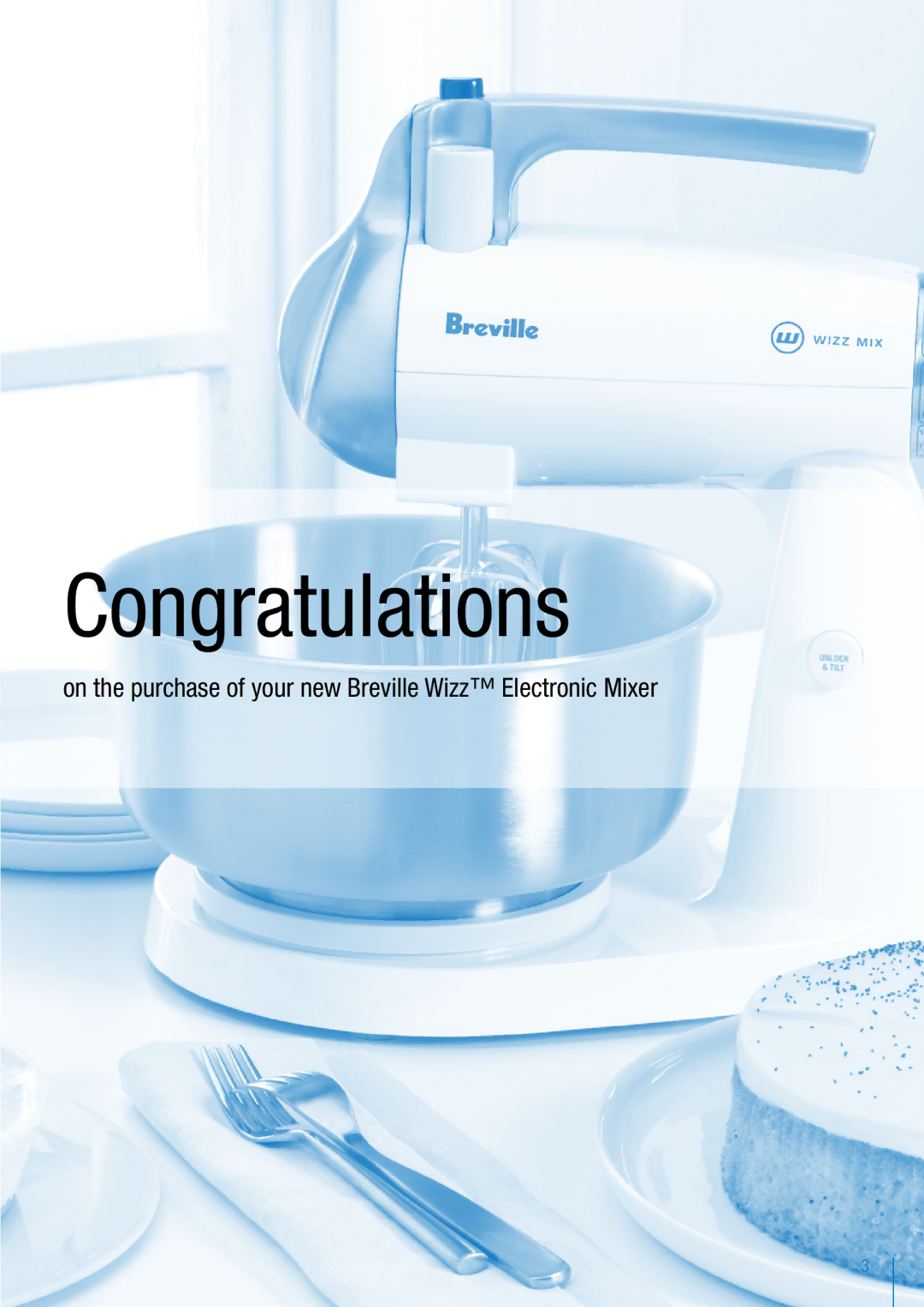 Breville BEM200 manual Congratulations 