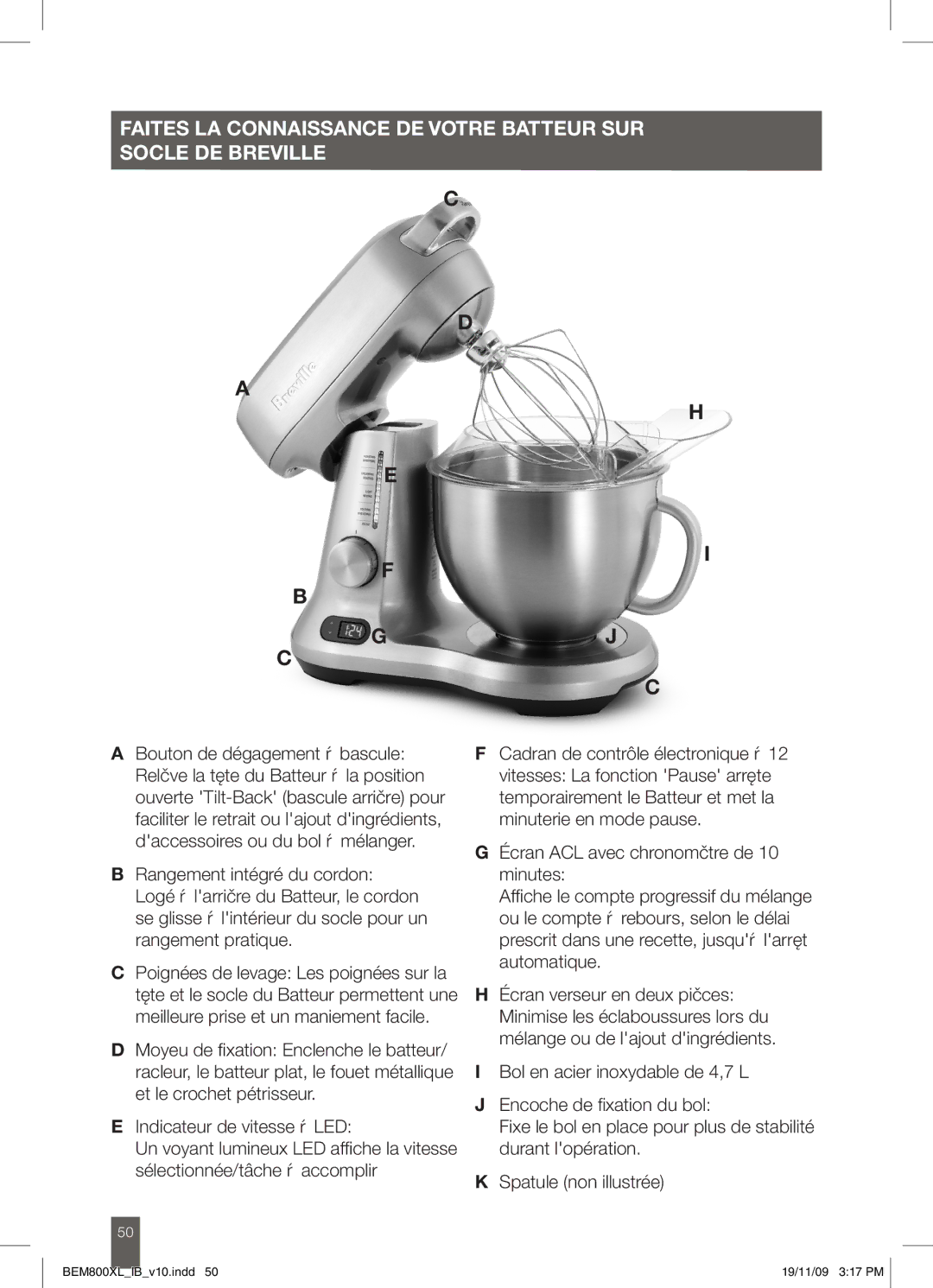 Breville manual BEM800XLIBv10.indd 19/11/09 317 PM 