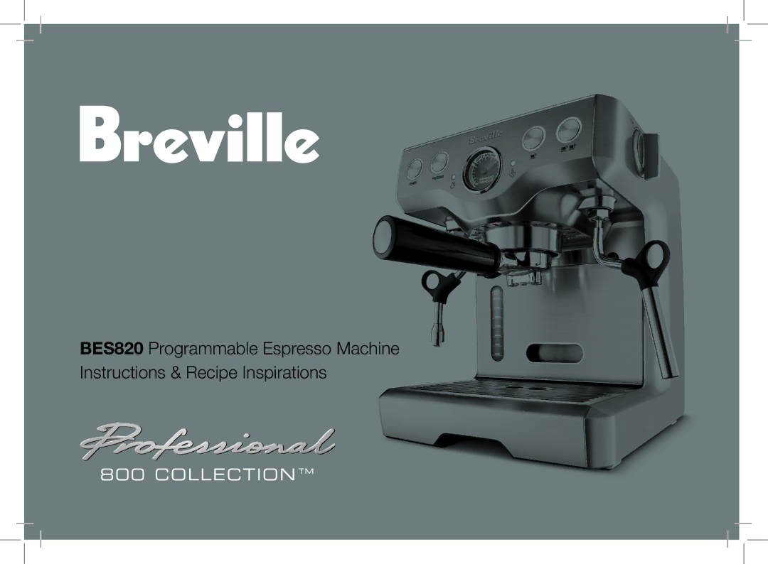 Breville BES820 manual 