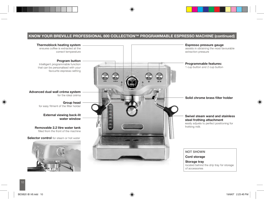 Breville BES820 manual Thermoblock heating system 