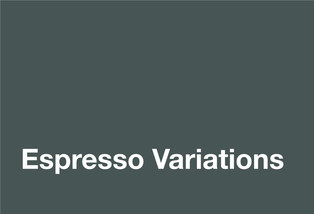 Breville BES860XL manual Espresso Variations 