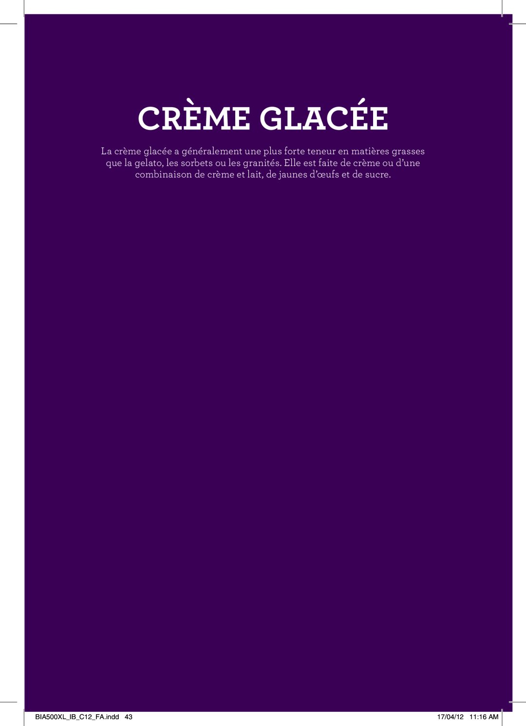 Breville manual Crème Glacée, BIA500XLIBC12FA.indd, 17/04/12 1116 AM 