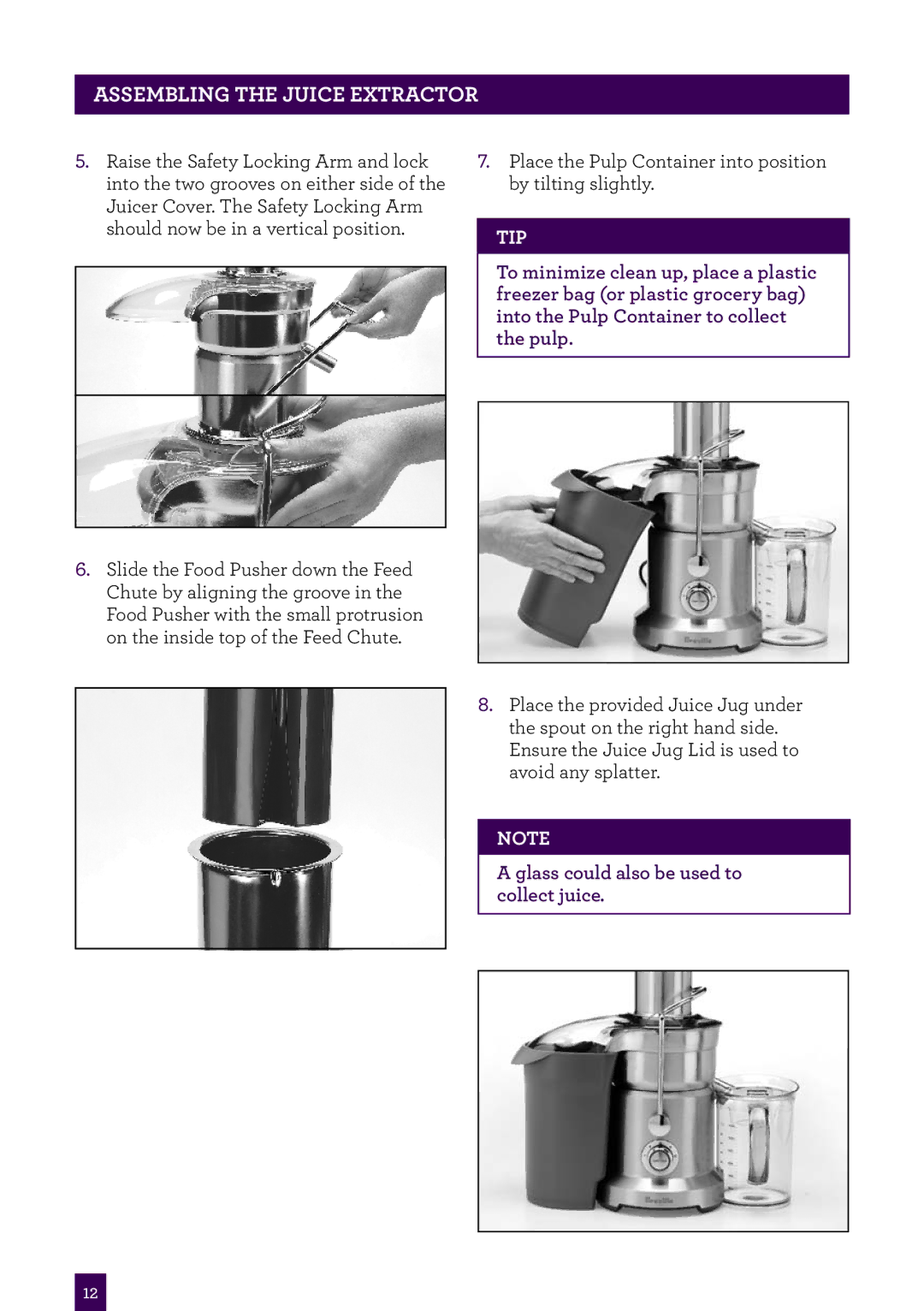 Breville BJB840 manual Tip 